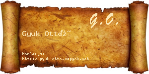 Gyuk Ottó névjegykártya
