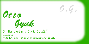 otto gyuk business card